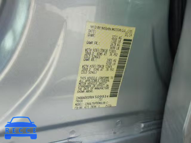 2014 NISSAN TITAN 1N6BA0ED9EN509934 image 9