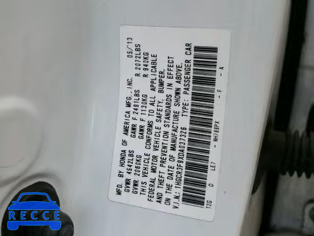 2013 HONDA ACCORD TOU 1HGCR3F9XDA037326 Bild 9