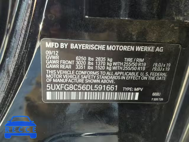 2013 BMW X6 XDRIVE5 5UXFG8C56DL591661 image 9