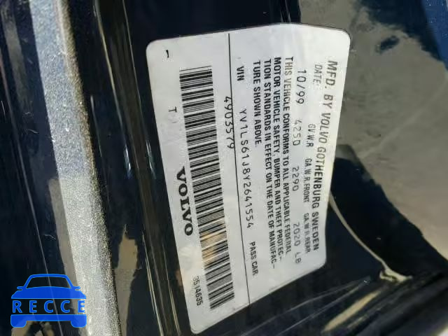 2000 VOLVO S70 BASE YV1LS61J8Y2641554 image 9