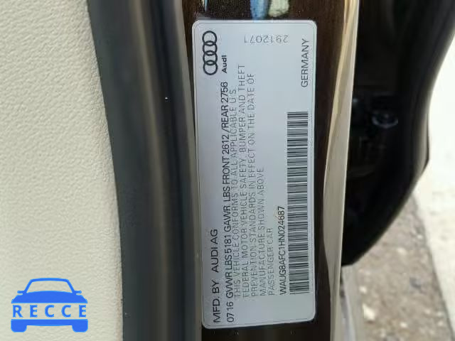 2017 AUDI A6 PREMIUM WAUG8AFC1HN024687 image 9