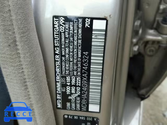 1999 MERCEDES-BENZ C 230 WDBHA24G9XA746324 image 9