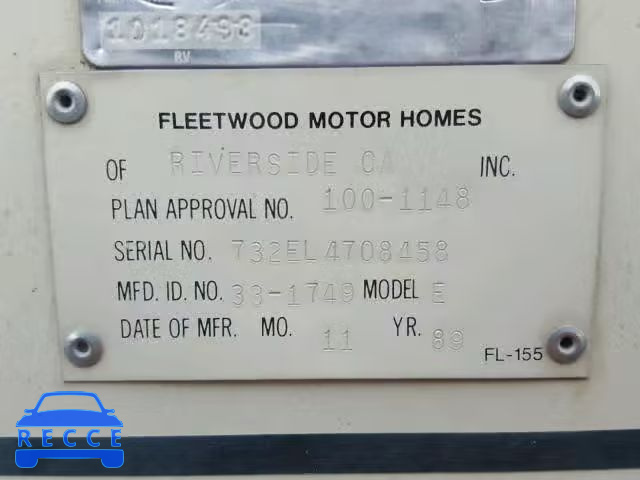 1989 FLEE MOTORHOME 1GBKP37W4K3334621 image 9