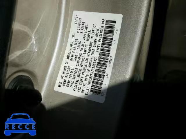 2013 HONDA ACCORD EXL 1HGCR2F87DA063433 Bild 9