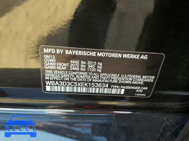 2014 BMW 328 D WBA3D3C5XEK153634 зображення 9