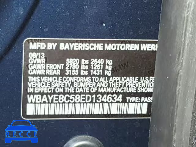 2014 BMW 750 WBAYE8C58ED134634 Bild 9