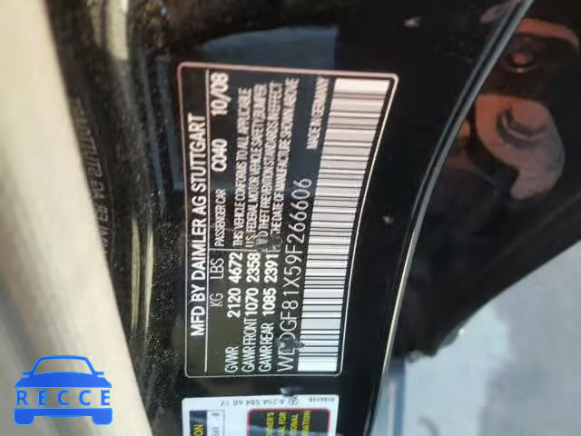 2009 MERCEDES-BENZ C 300 4MAT WDDGF81X59F266606 image 9