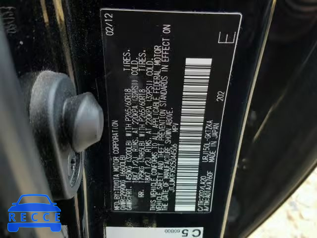 2012 LEXUS GX JTJJM7FX5C5044506 Bild 9