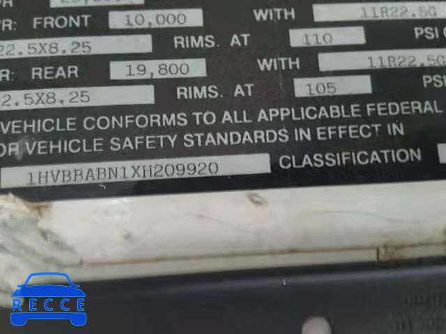 1999 INTERNATIONAL 3000 3800 1HVBBABN1XH209920 image 9