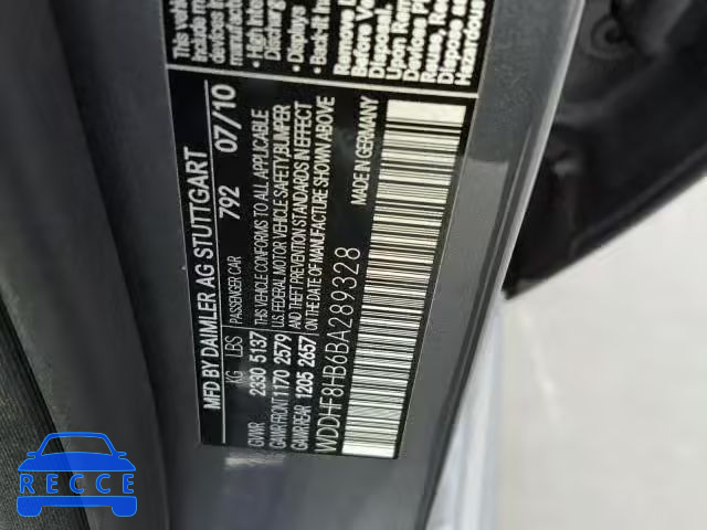 2011 MERCEDES-BENZ E 350 4MAT WDDHF8HB6BA289328 image 9