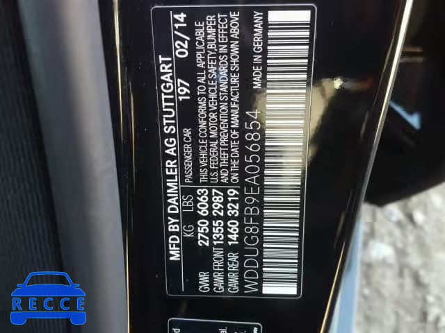 2014 MERCEDES-BENZ S 550 4MAT WDDUG8FB9EA056854 image 9