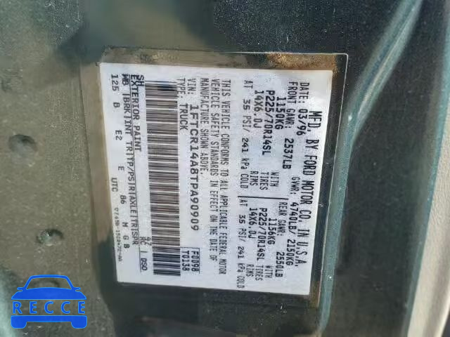 1996 FORD RANGER SUP 1FTCR14A8TPA90909 image 9