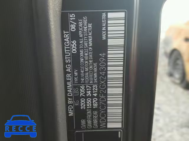 2016 MERCEDES-BENZ G 63 AMG WDCYC7DF2GX243094 зображення 9
