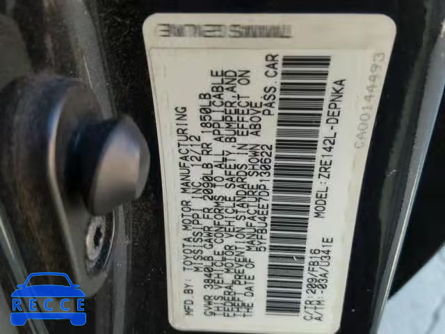 2013 TOYOTA COROLLA BA 5YFBU4EE7DP130622 image 9