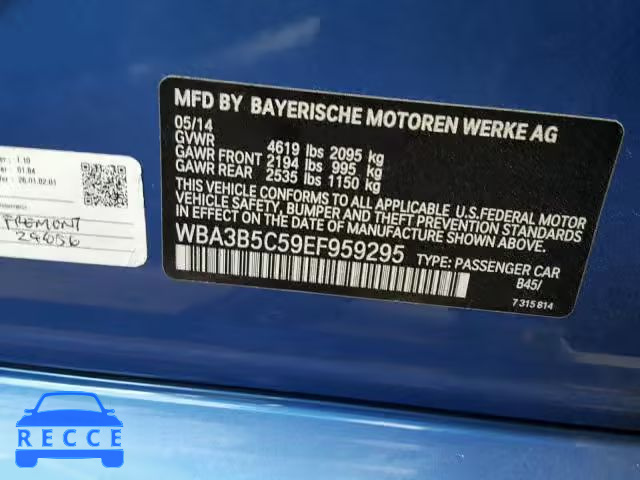 2014 BMW 328 XI SUL WBA3B5C59EF959295 Bild 9