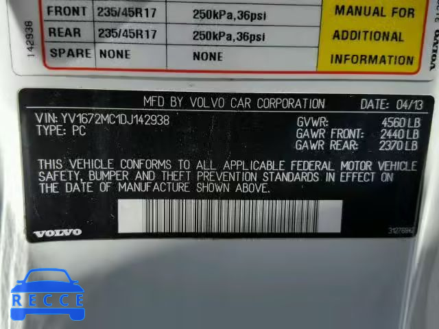 2013 VOLVO C70 YV1672MC1DJ142938 image 9