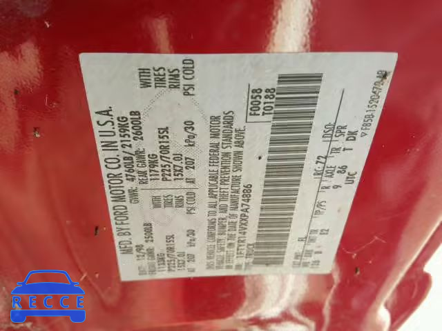 1999 FORD RANGER SUP 1FTYR14VXXPA74886 image 9