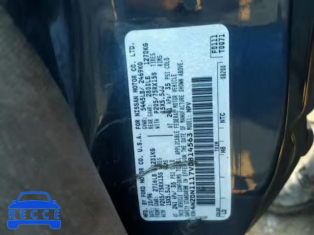 1997 NISSAN QUEST XE 4N2DN1117VD814563 image 9