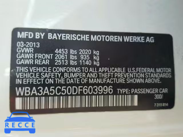 2013 BMW 328 I WBA3A5C50DF603996 image 9