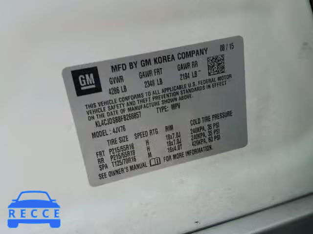 2015 BUICK ENCORE PRE KL4CJDSB8FB266857 image 9