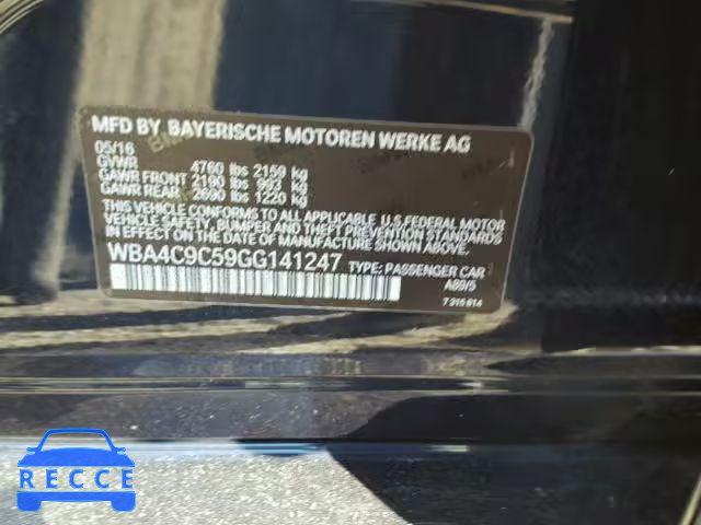 2016 BMW 428 XI WBA4C9C59GG141247 image 9