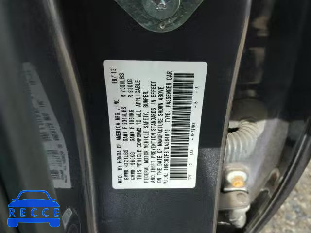 2013 HONDA ACCORD EXL 1HGCR2F87DA284076 image 9