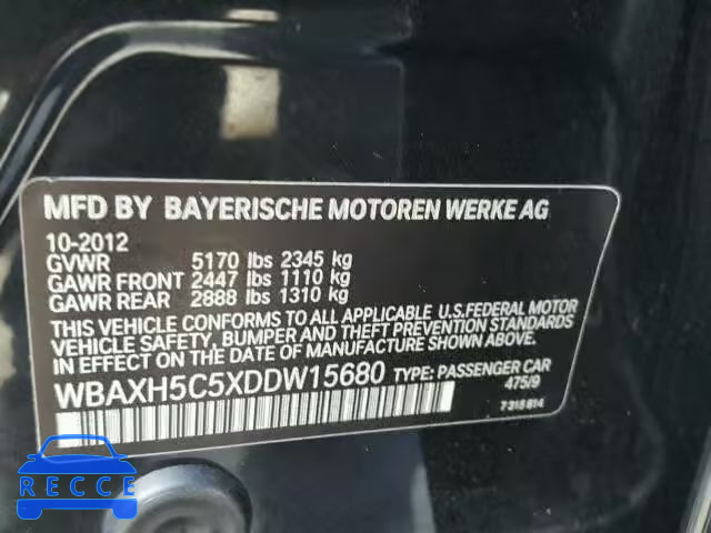 2013 BMW 528 XI WBAXH5C5XDDW15680 Bild 9