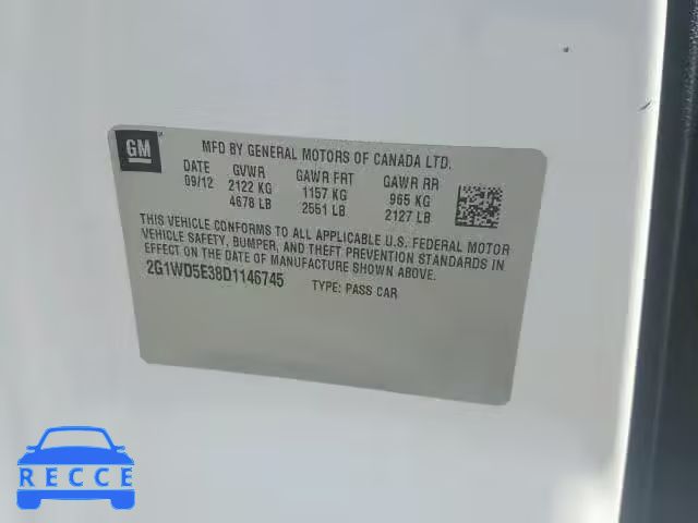 2013 CHEVROLET IMPALA POL 2G1WD5E38D1146745 image 9