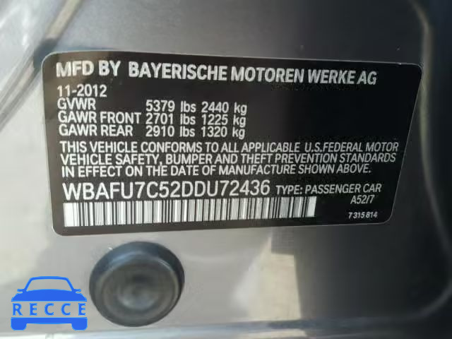 2013 BMW 535 XI WBAFU7C52DDU72436 image 9