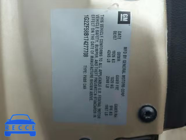2007 PONTIAC G6 VALUE L 1G2ZF58B174277708 image 9