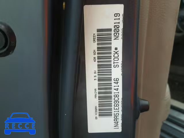 2009 NISSAN MAXIMA S 1N4AA51E69C814146 image 9