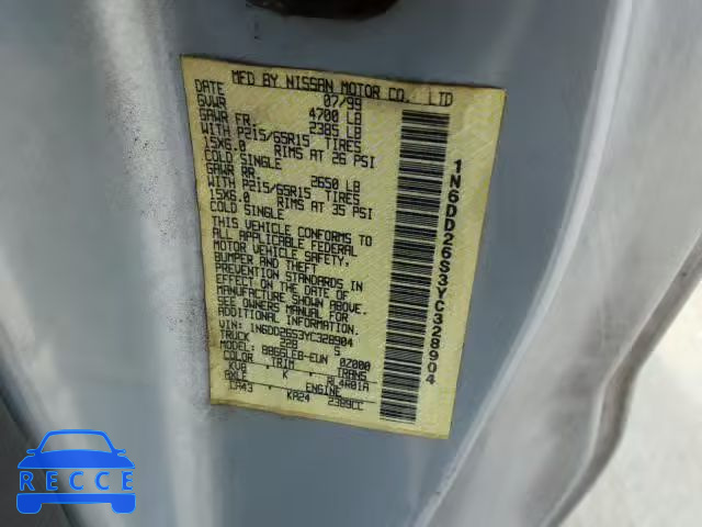 2000 NISSAN FRONTIER K 1N6DD26S3YC328904 image 9