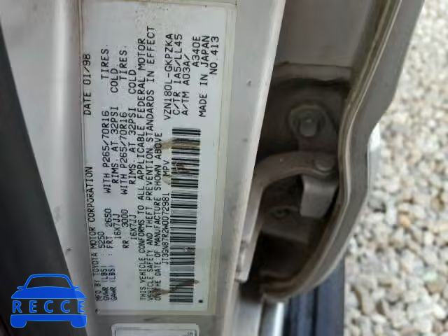 1998 TOYOTA 4RUNNER LI JT3GN87R2W0072981 image 9