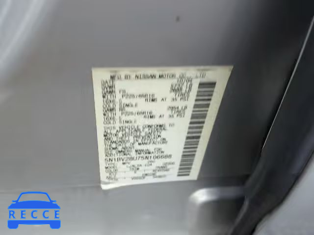 2005 NISSAN QUEST S 5N1BV28U75N106688 зображення 9