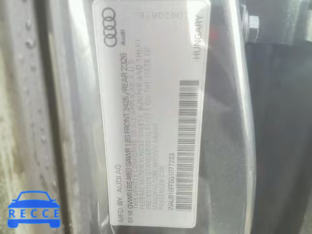 2016 AUDI S3 PREMIUM WAUB1GFF5G1077233 image 9