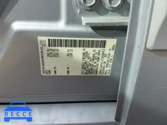 2012 NISSAN ALTIMA BAS 1N4AL2AP7CC230842 image 9