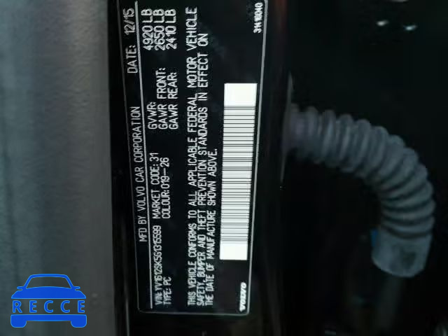 2016 VOLVO V60 YV1612SK5G1315599 image 9