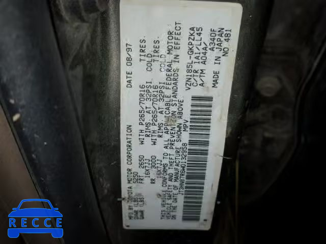 1998 TOYOTA 4RUNNER LI JT3HN87R6W0132958 image 9