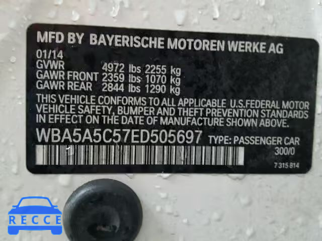 2014 BMW 528 I WBA5A5C57ED505697 image 9