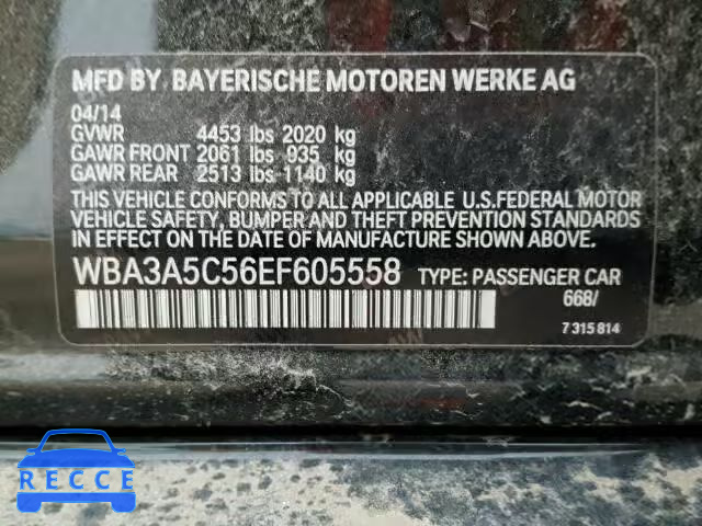 2014 BMW 328 I WBA3A5C56EF605558 Bild 9
