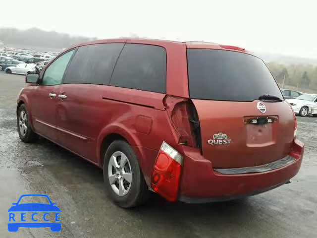 2007 NISSAN QUEST S 5N1BV28U07N126297 image 2