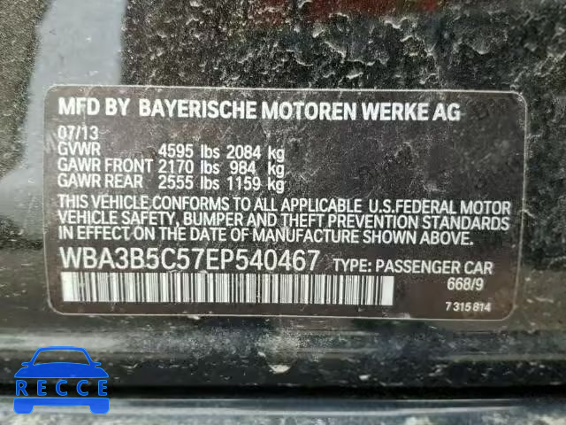 2014 BMW 328 XI SUL WBA3B5C57EP540467 зображення 9