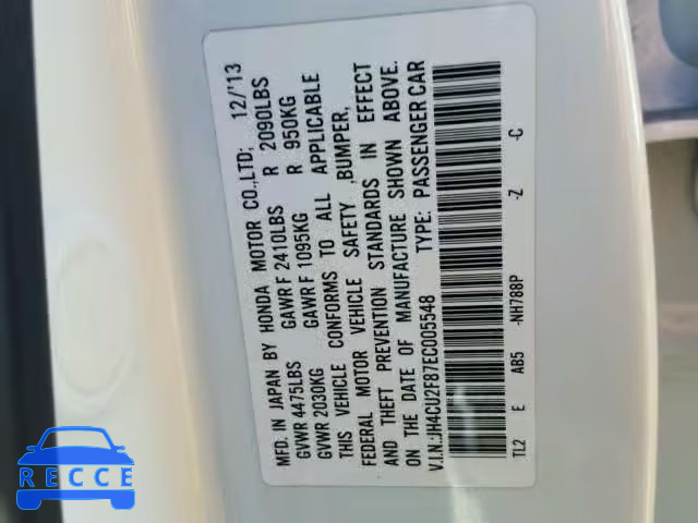 2014 ACURA TSX SE JH4CU2F87EC005548 image 9