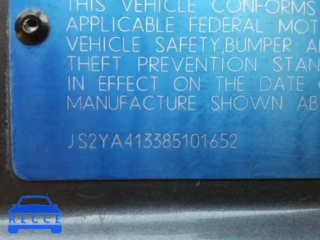 2008 SUZUKI SX4 BASE JS2YA413385101652 image 9