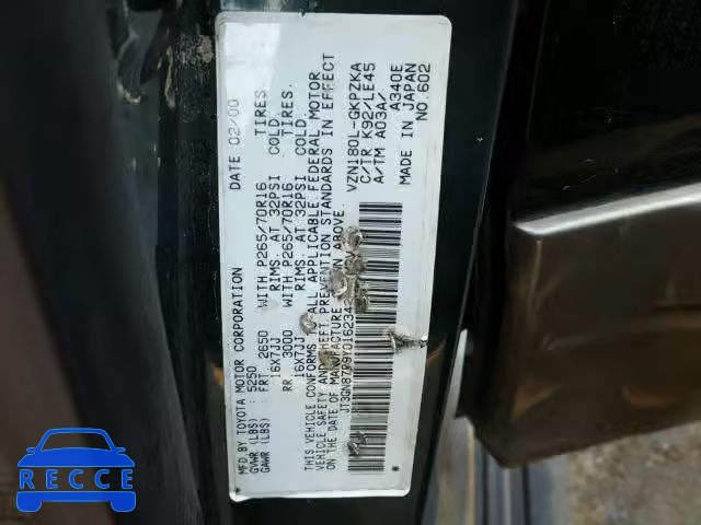 2000 TOYOTA 4RUNNER LI JT3GN87R9Y0162342 image 9