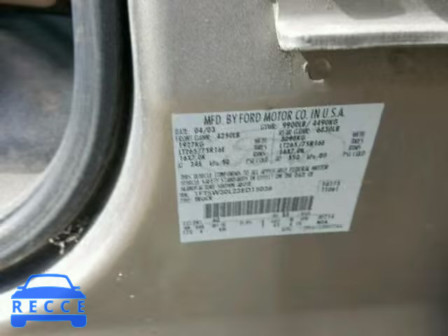 2003 FORD F350 SRW S 1FTSW30L23ED15036 image 9