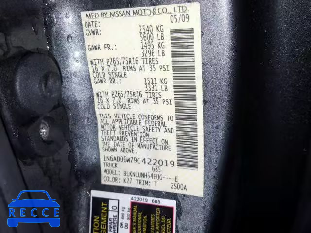 2009 NISSAN FRONTIER K 1N6AD06W79C422019 image 9