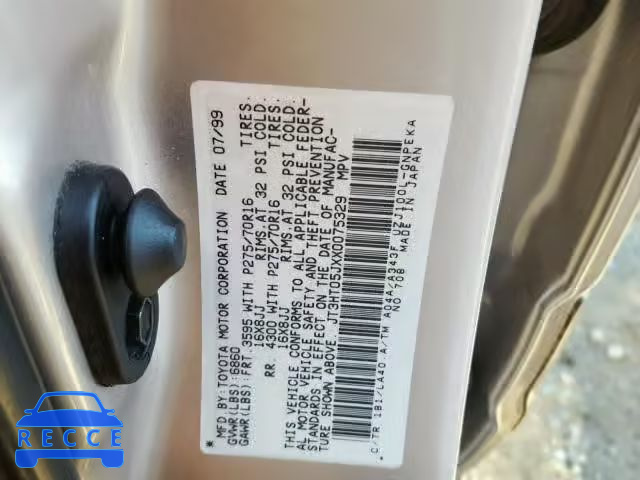 1999 TOYOTA LAND CRUIS JT3HT05JXX0075329 image 9
