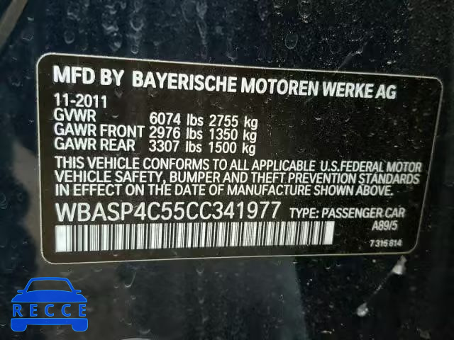 2012 BMW 550 XIGT WBASP4C55CC341977 image 9