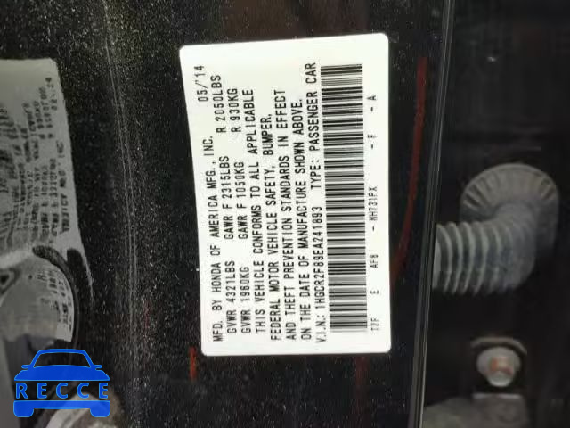 2014 HONDA ACCORD EXL 1HGCR2F89EA241893 image 9